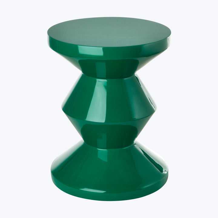 Zig Zag Side Table Green