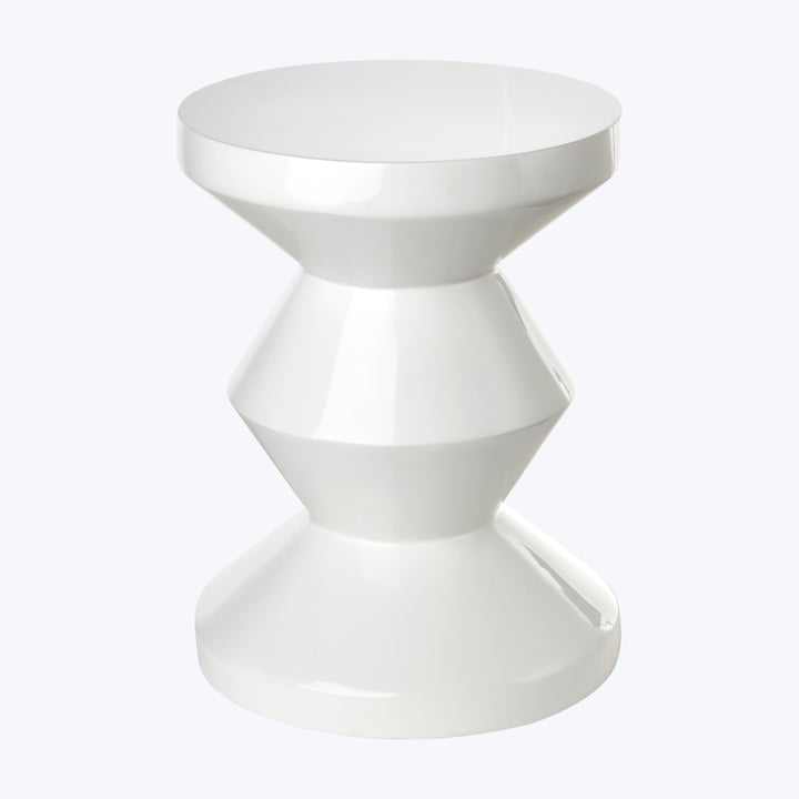 Zig Zag Side Table White