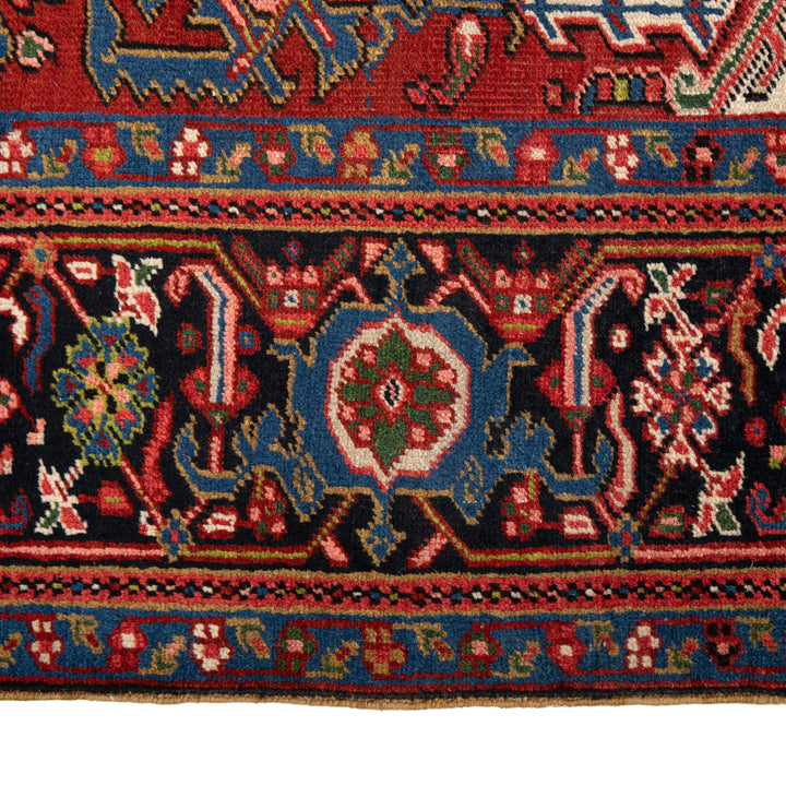 Red Vintage Traditional Heriz Rug - 8'2" x 11'1"