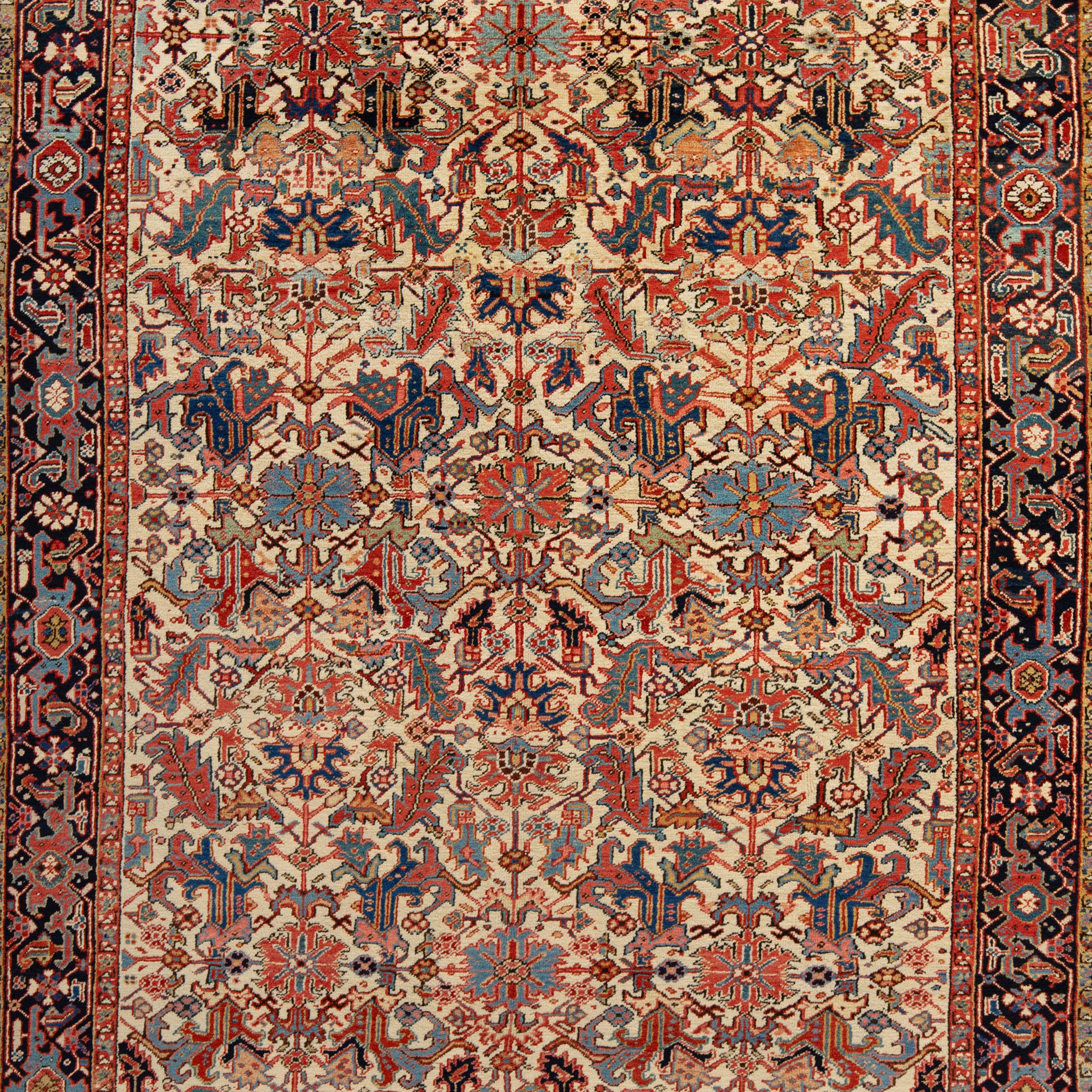 Red Vintage Traditional Heriz Rug - 8'6" x 10'11"