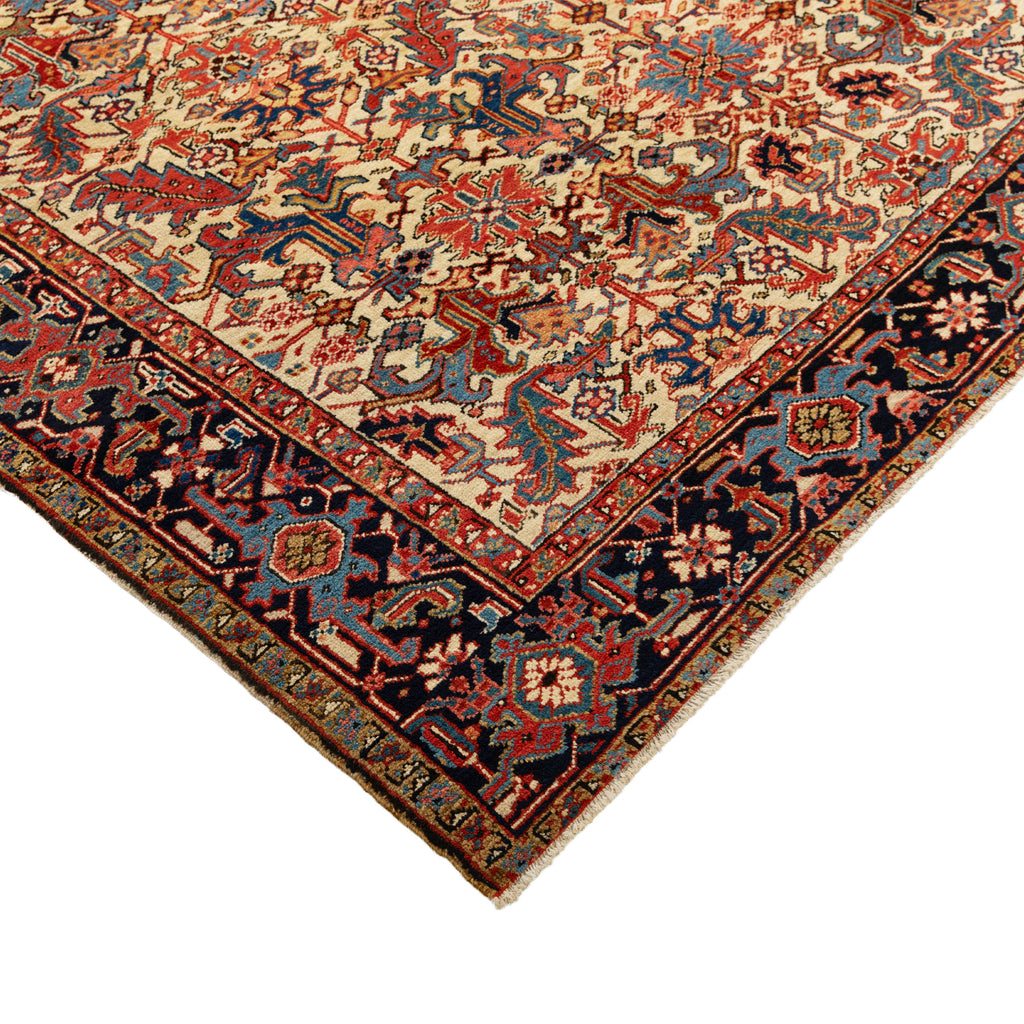 Red Vintage Traditional Heriz Rug - 8'6" x 10'11"