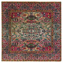 Cream Alchemy Transitional Silk Rug - 6'5" x 6'6"