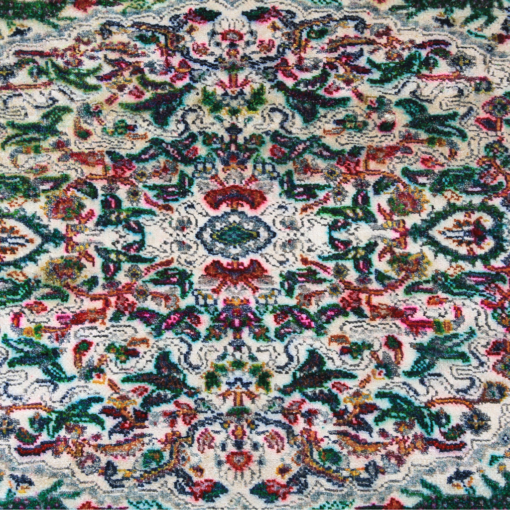 Cream Alchemy Transitional Silk Rug - 6'5" x 6'6"