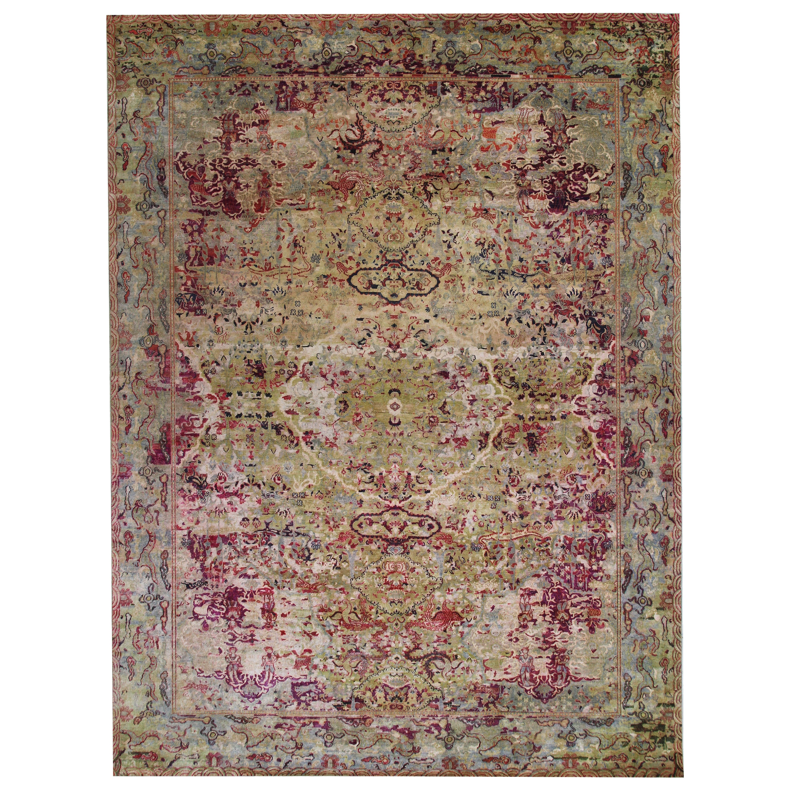 Green Alchemy Transitional Silk Rug - 11'8" x 15'1"