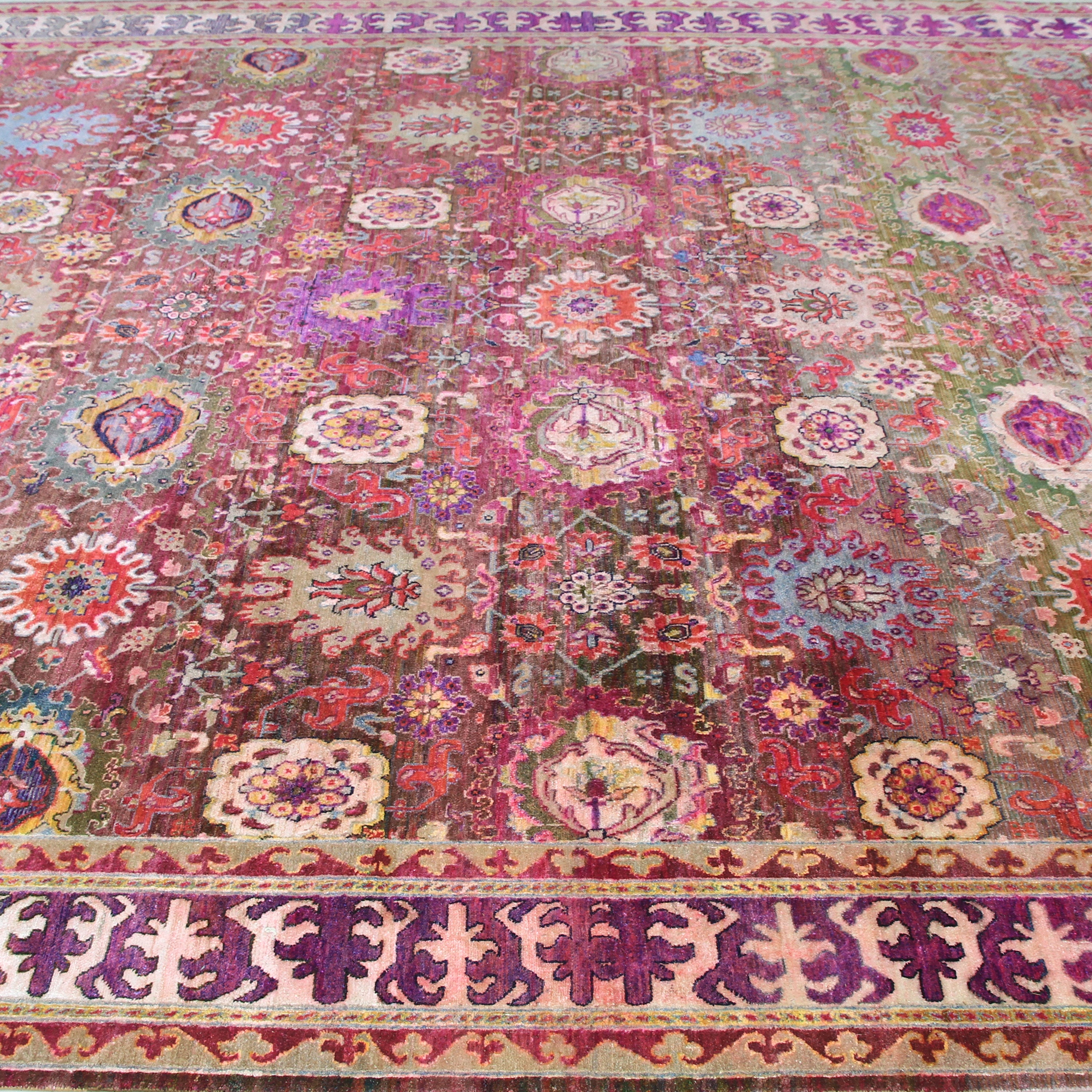 Red Alchemy Transitional Silk Rug - 9'8" x 13'11"