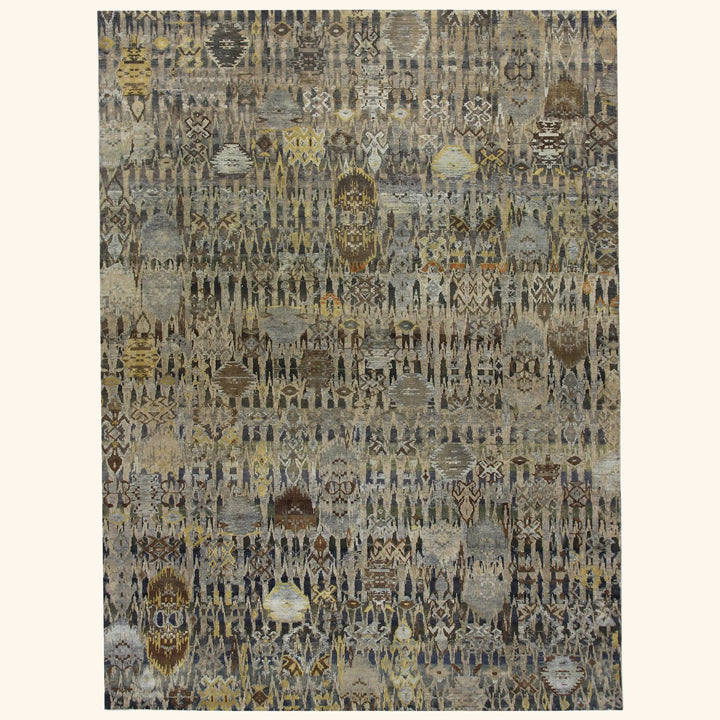 Grey Alchemy Transitional Silk Wool Blend Rug - 9'2" x 12'3"