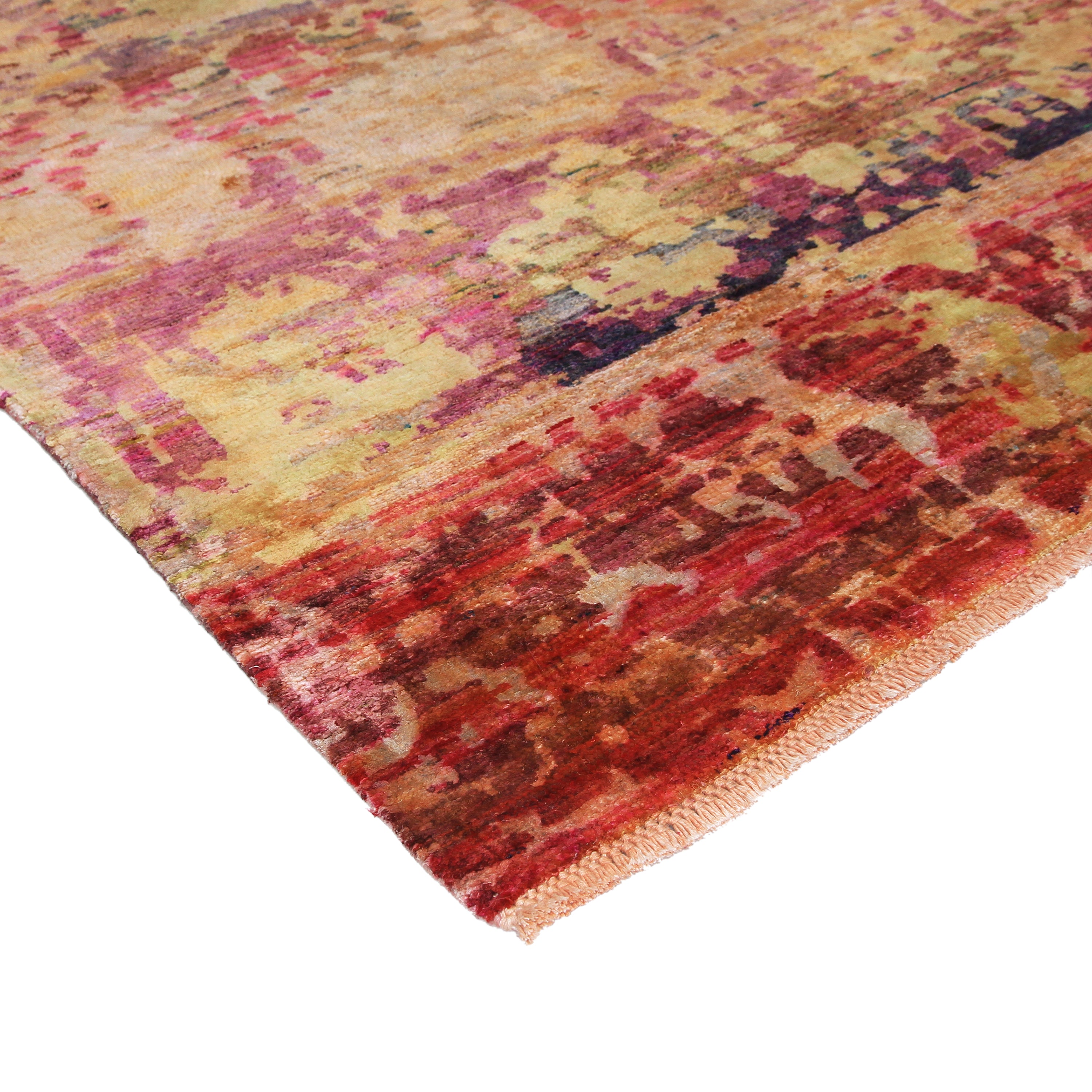 Orange Alchemy Transitional Silk Rug - 7'6" x 10'4"