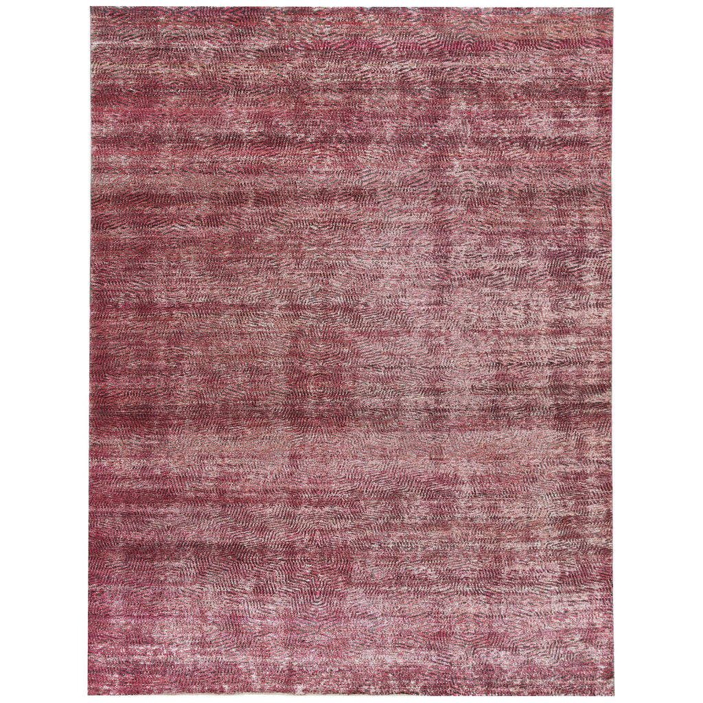 Red Alchemy Transitional Wool Linen Cotton Blend Rug - 7'9" x 10'6"