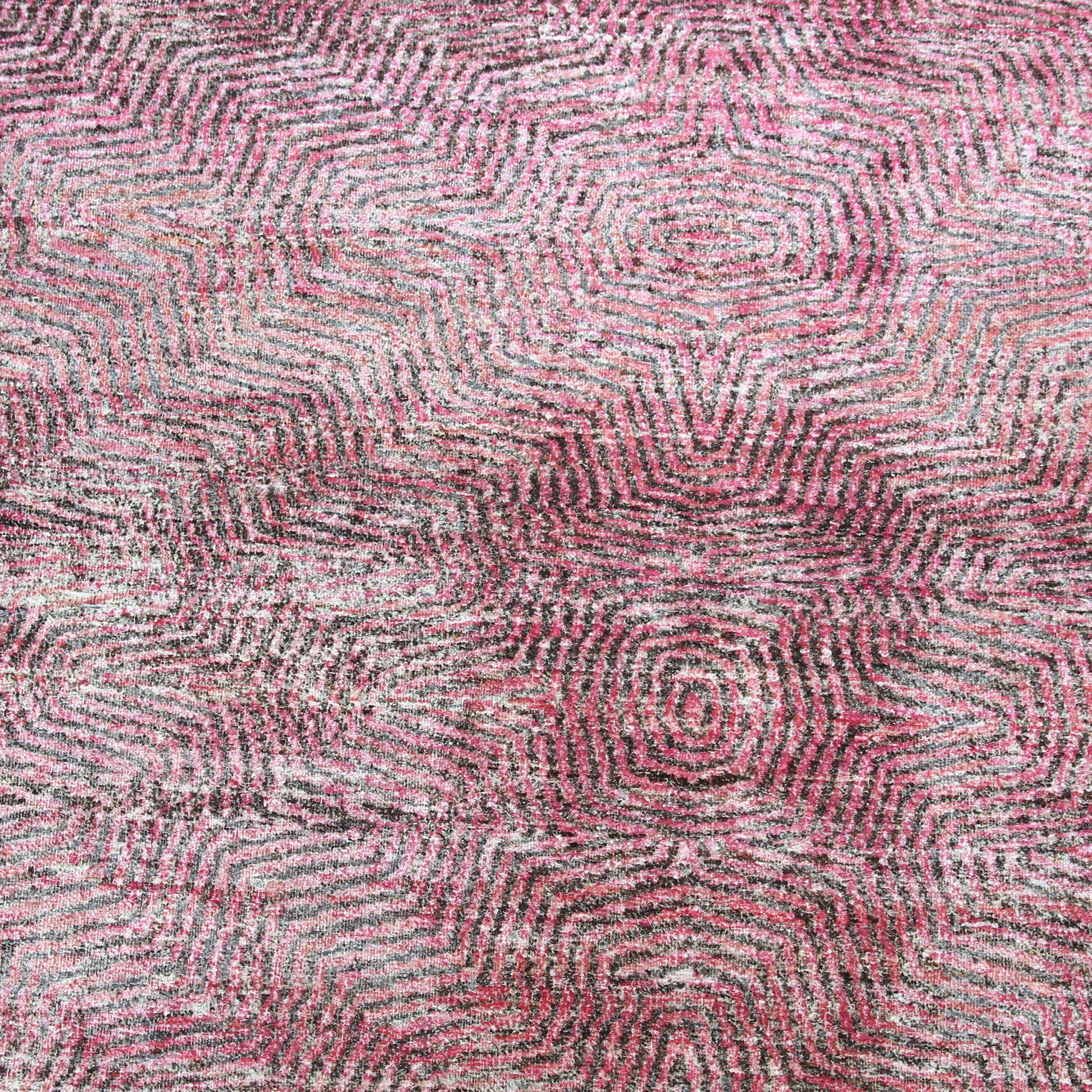 Red Alchemy Transitional Wool Linen Cotton Blend Rug - 7'9" x 10'6"