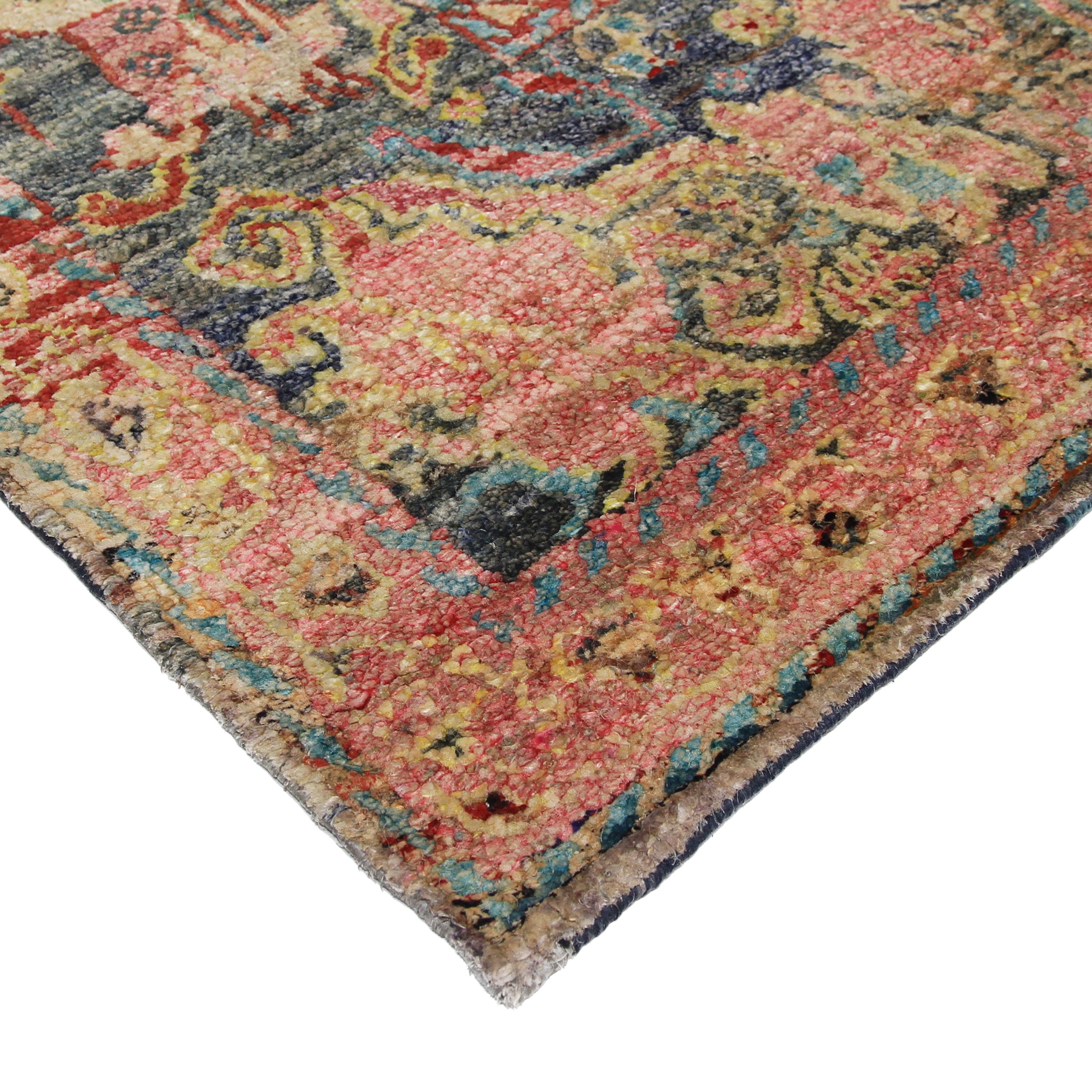 Blue Alchemy Transitional Silk Rug - 7'11" x 9'2"