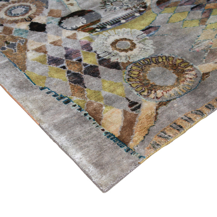 Grey Alchemy Transitional Silk Rug - 9'8" x 13'8"