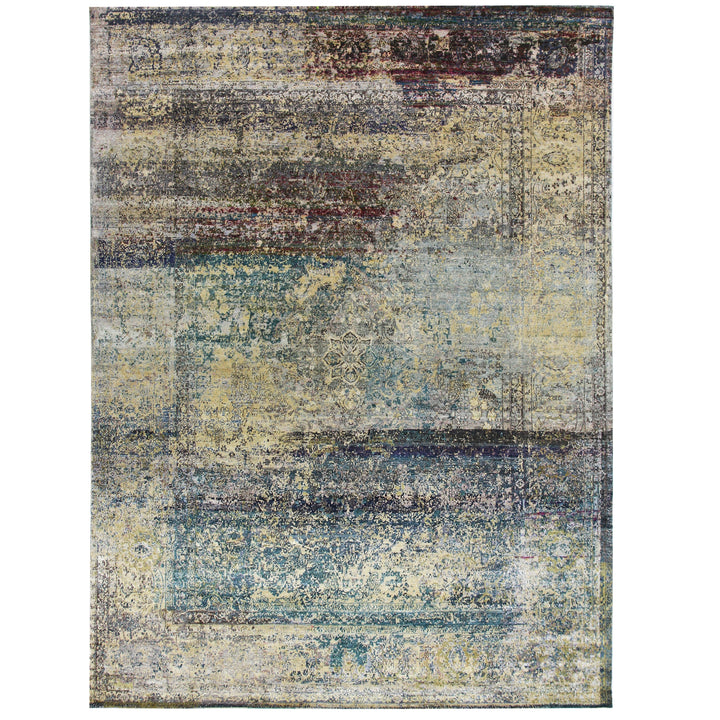 Multicolored Alchemy Transitional Silk Rug - 8'9" x 11'11"
