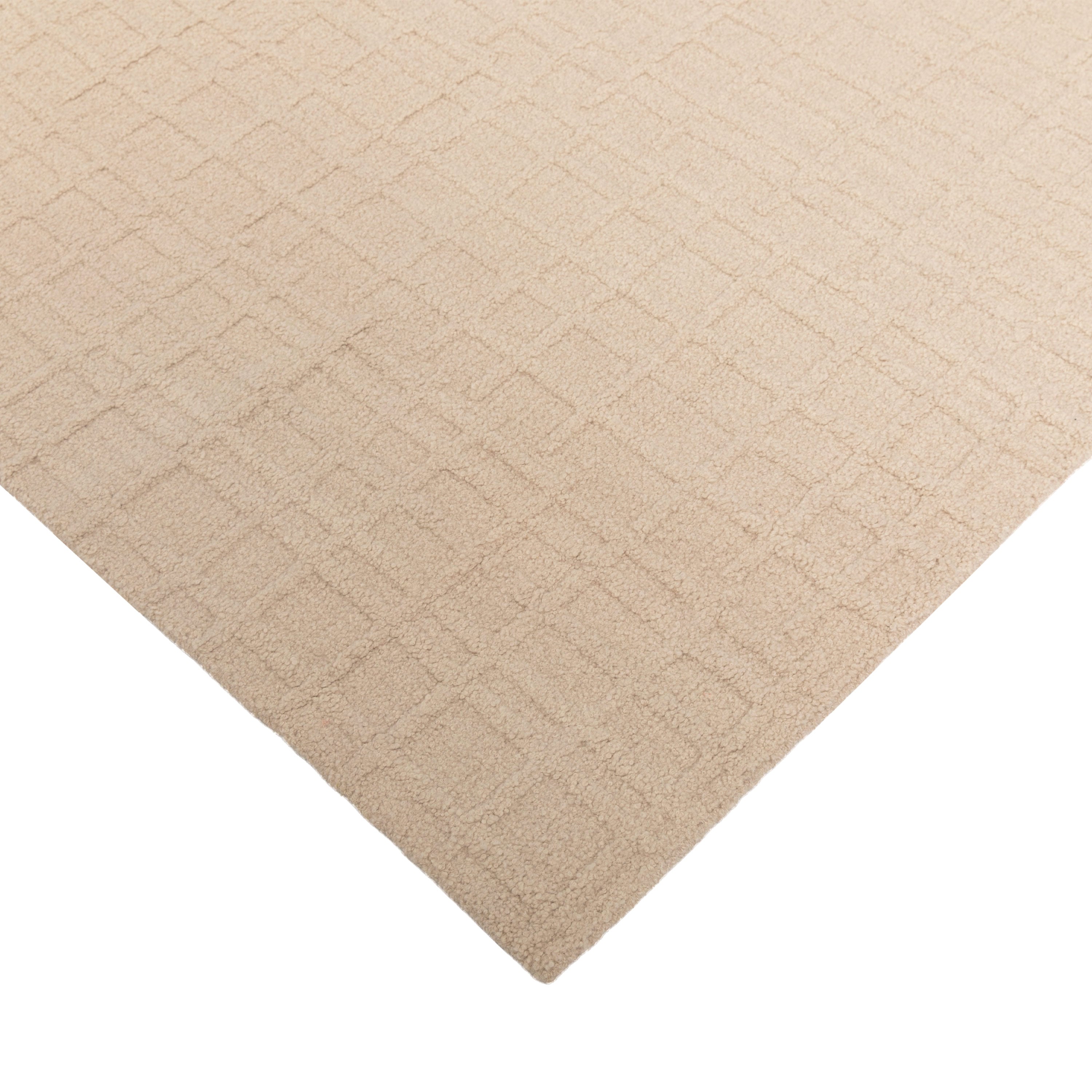 Beige Solid Alpaca Rug - 8' x 10'