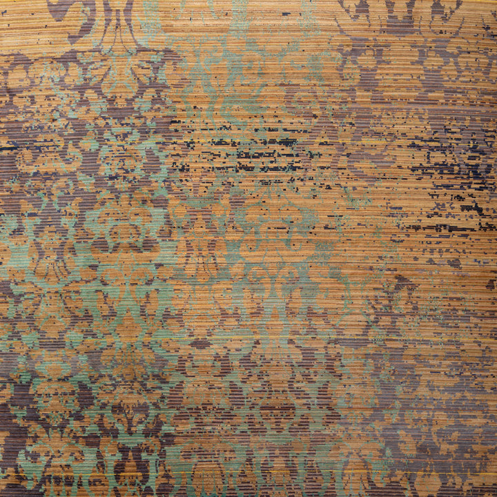 Multicolored Modern Silk Rug - 8' x 10'3"