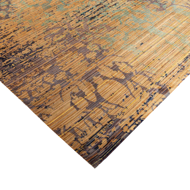 Multicolored Modern Silk Rug - 8' x 10'3"