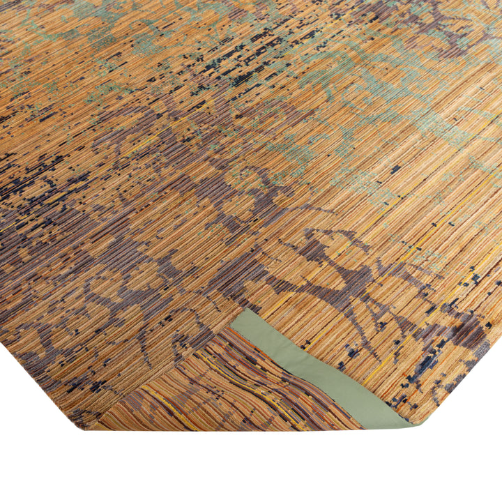 Multicolored Modern Silk Rug - 8' x 10'3"