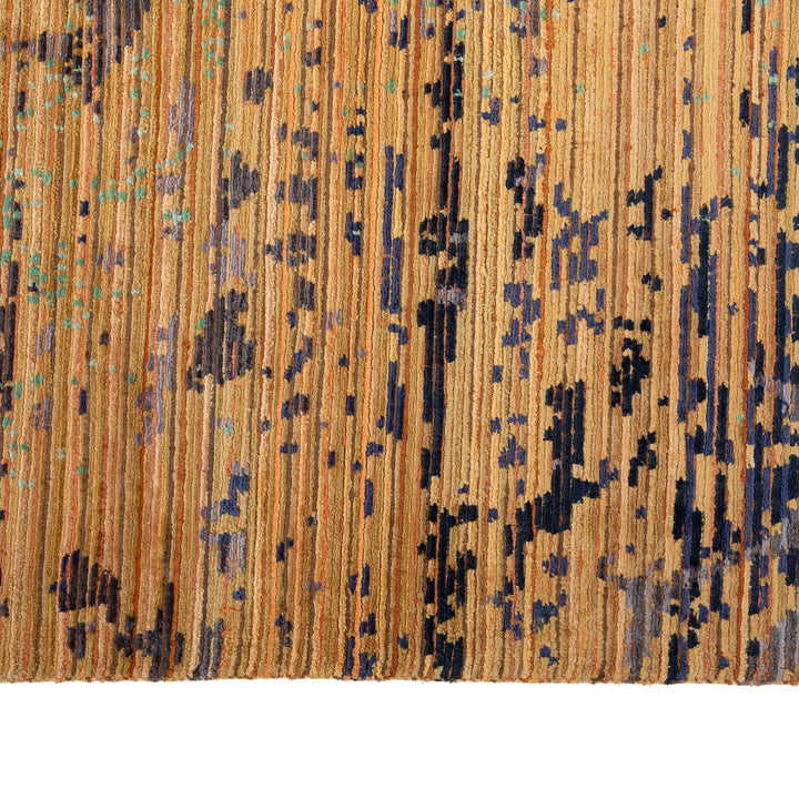 Multicolored Modern Silk Rug - 8' x 10'3"