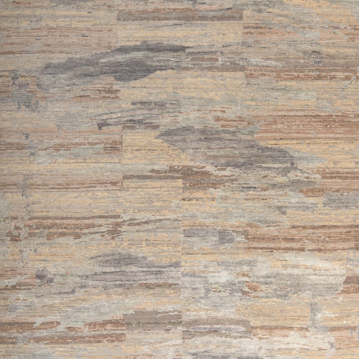 Multicolored Modern Wool Silk Blend Rug - 8' x 10'