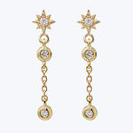 Aztec Catherine Starburst Mini Drop Chain Earrings