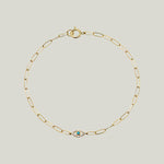 Evil Eye Paperclip Bracelet