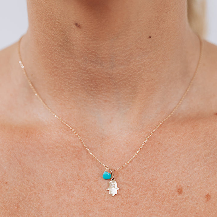 Love Letter Isla Hamsa Charm Necklace