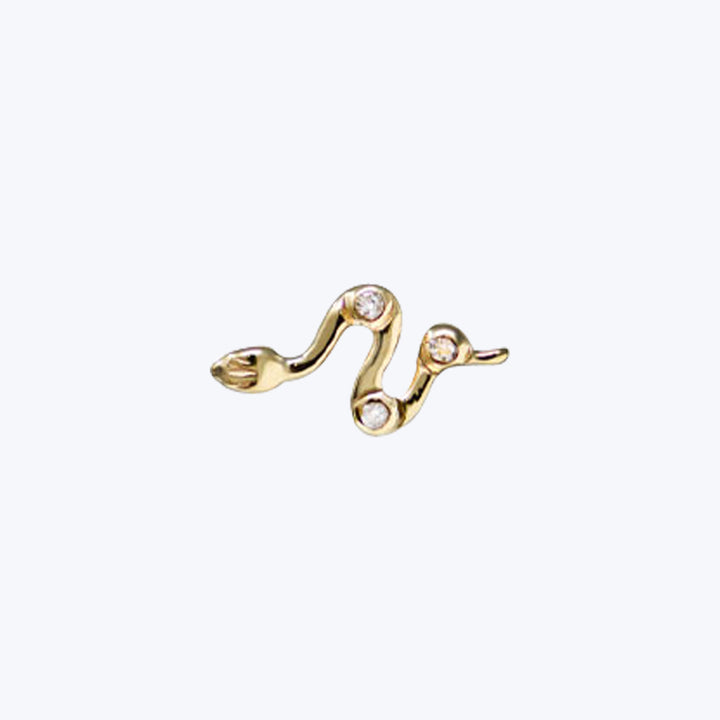 Anzie X Mel Soldera Snake Stud - Left Flat back