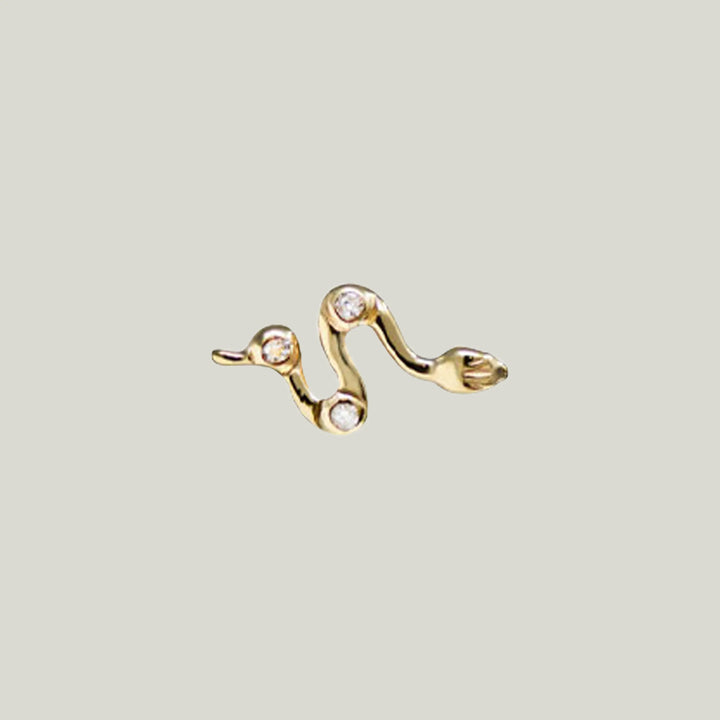 Anzie X Mel Soldera Snake Stud - Right Flat back