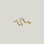 Anzie X Mel Soldera Snake Stud - Right Flat back
