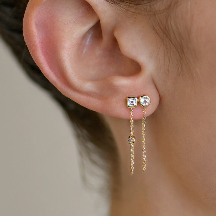 Cléo Jaeda Double Chain Earrings