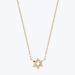 Love Letter Pavé Open Star Of David Necklace