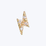 Aztec Mini Lightning Bolt Stud - Flat back