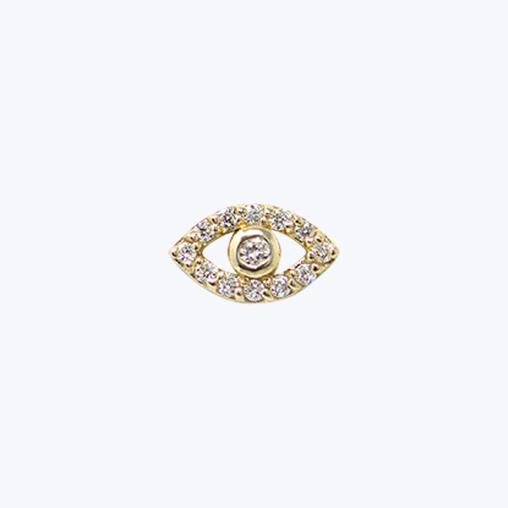 Classique Pavé Evil Eye Stud - Flat back
