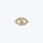 Classique Pavé Evil Eye Stud - Flat back