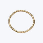 14K Yellow Gold 4 Mm Barrel Stretch Bracelet 7"