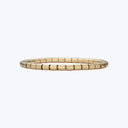 14K Yellow Gold 4 Mm Barrel Stretch Bracelet 7"