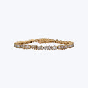 14K Yellow Gold "Broken Glass" Full Diamond Bracelet 7"