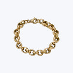 14K Yellow Gold Chunky Round Link Bracelet