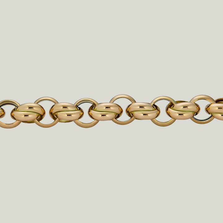 14K Yellow Gold Chunky Round Link Bracelet