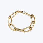 14K Yellow Gold Oval Link Bracelet 7"