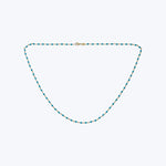 14K Yellow Gold Turquoise Bead Necklace 18"