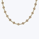 14K Yellow Enamel Disc Necklace 16"