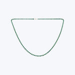 14K Yellow Gold Malachite Disc Necklace 30"