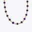 14K Yellow Gold Lapis Lazuli Disc Necklace 18"