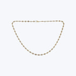 14K Yellow Gold Salmon Enamel Square Necklace 18"