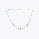 14K Yellow Gold Flat Mixed-Link Necklace 18"