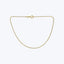 14K Yellow Gold Paper Clip With Charm Clasp Necklace 22"
