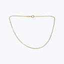 14K Yellow Gold Paper Clip With Charm Clasp Necklace 24"