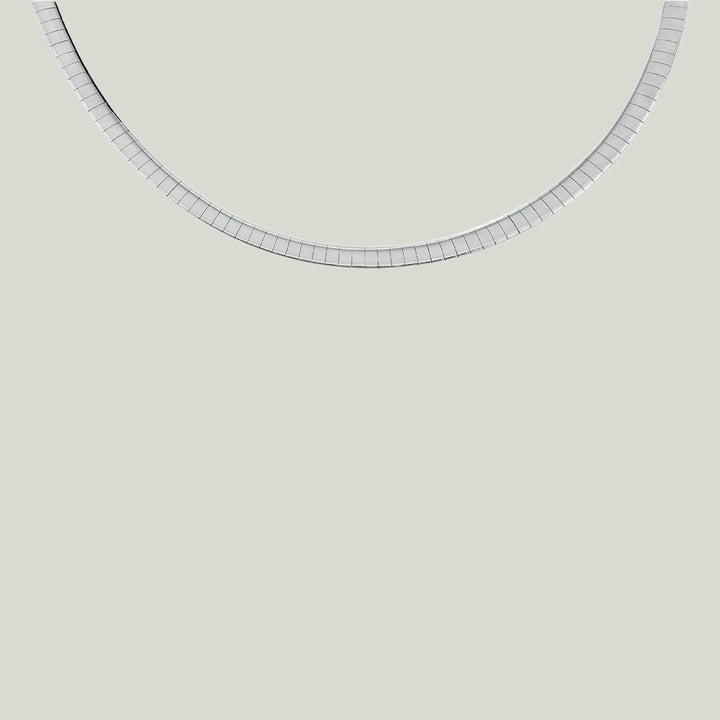 Close-Up of 14K Yellow Gold Omega Necklace