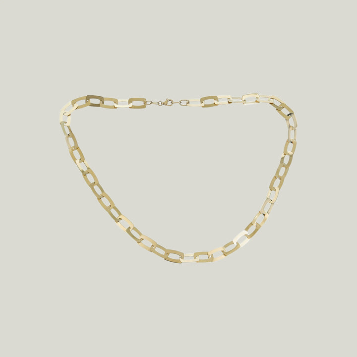 14K Yellow Gold Modern Necklace 18"