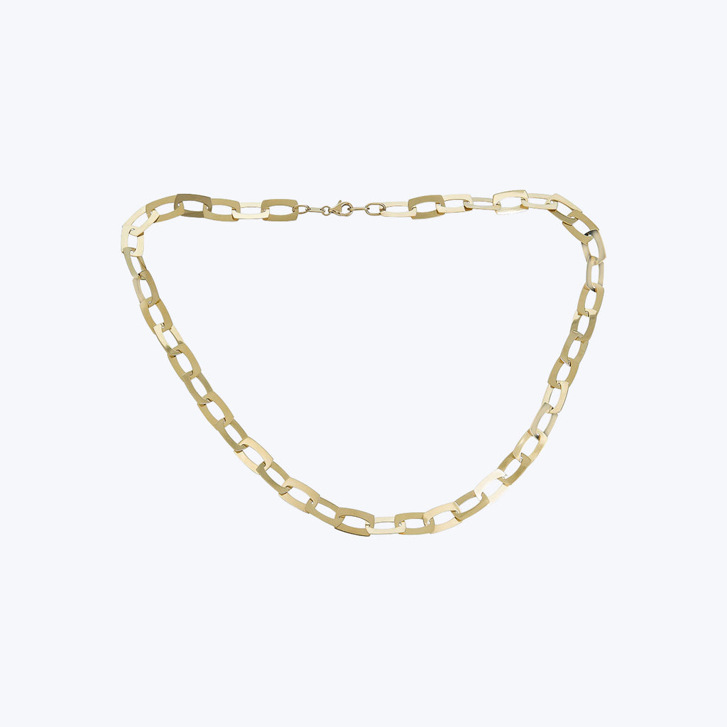 14K Yellow Gold Modern Necklace 18"